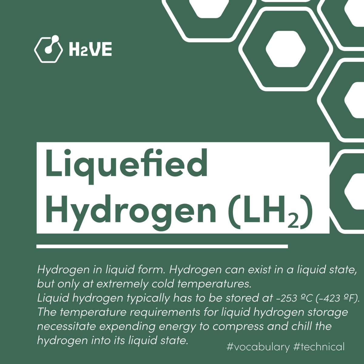 🔍 H2VE Vocabulary | Liquefied Hydrogen (LH₂)

LH₂ is hydrogen in liquid form, stored at around -253°C. It offers higher energy density than gaseous hydrogen, but liquefaction needs extra energy for compression and cooling.

#H2VE #LH2 #Hydrogen