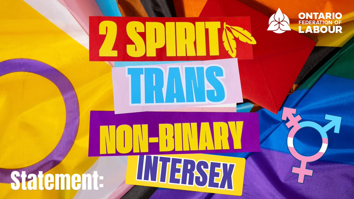 On #TransDayOfVisibility, the OFL unites with trans, nonbinary, intersex, and TwoSpirit Ontarians. As hate and discrimination rise, we reaffirm that trans rights are workers’ rights. The labour movement will always defend dignity, safety, and inclusion for all. You come after one
