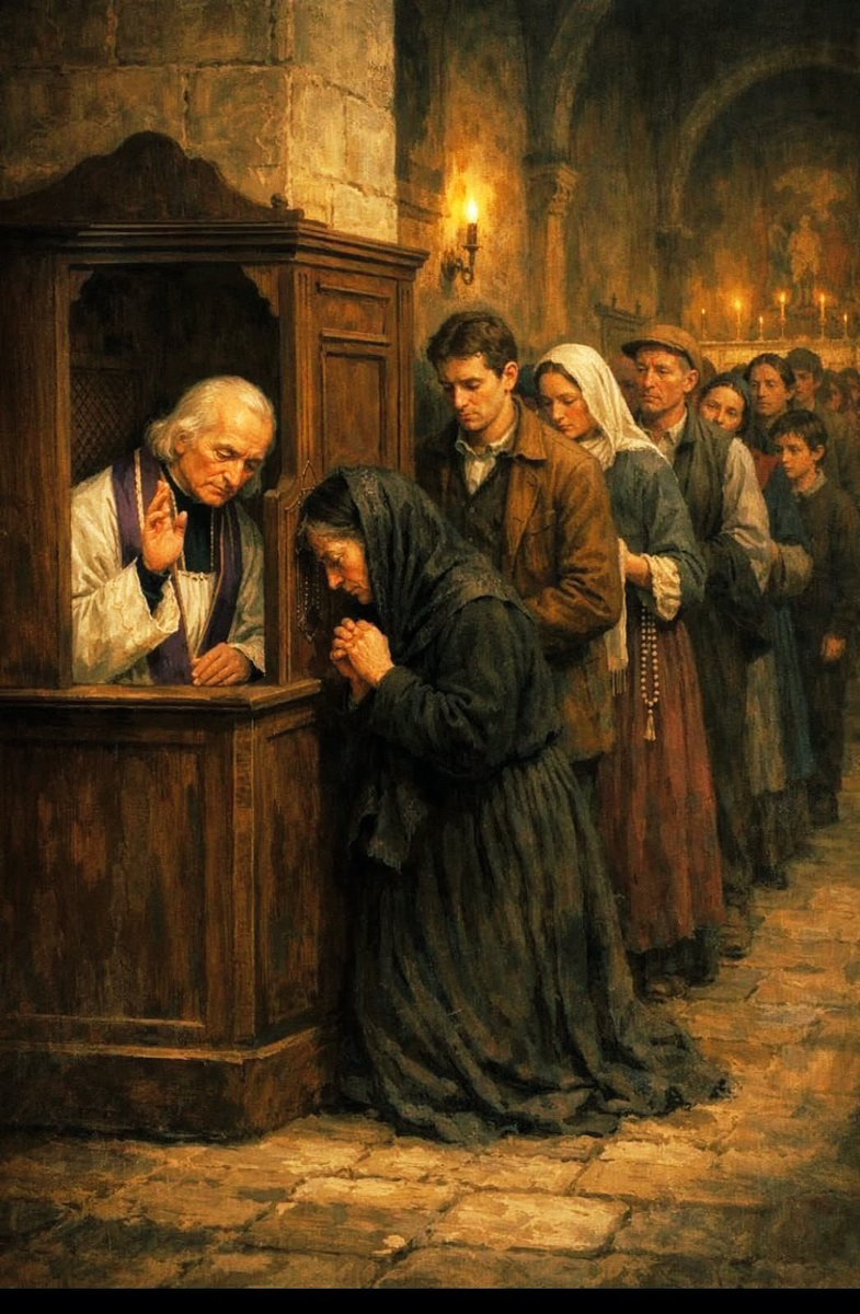 seguncocatolico's tweet photo. O diabo tenta nos fazer ter medo da confissão, mas na verdade é ele que tem medo da nossa confissão. 

— São João Maria Vianney https://t.co/IeX682Dsr2