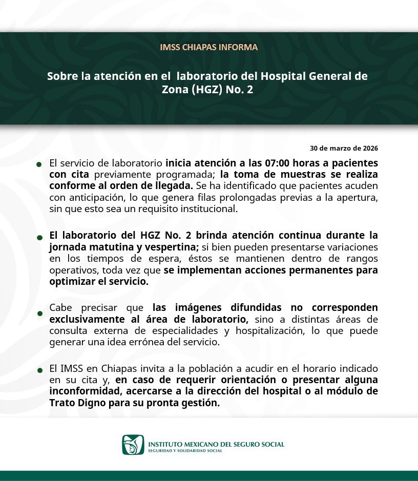 IMSS Chiapas tweet media