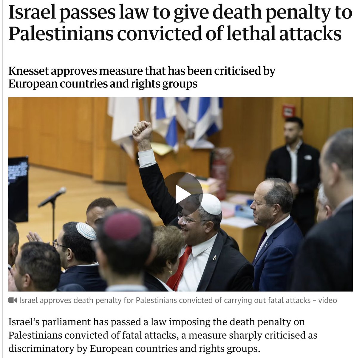 Moazzam_Begg's tweet photo. The existence of #Israel has been a death sentence on the people of #Palestine since its illegitimate birth. 

You've killed up to 300,000+ since 1947.

Palestinians have lived under your #apartheid since. 

Singling Palestinians out for execution will only expose your evil and destabilise you further.