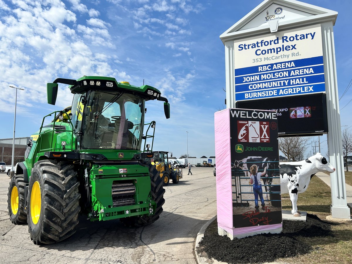 HuronTractorLtd's tweet image. The John Deere Dealers of Ontario are set up for the Canadian Dairy Xpo in Stratford, April 1-2. We're proud to help support Canadian Dairy and be part of such a great community. See us in both the Cow Coliseum Hall and Forage &amp;amp; TMR Hall.

@DairyXpo #canadiandairyxpo #CDX