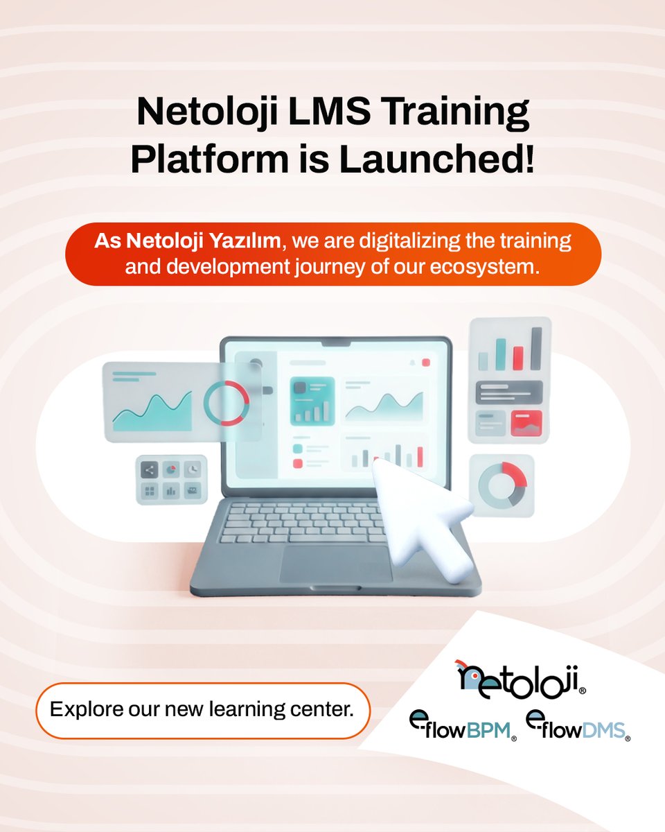 NetolojiYazilim's tweet photo. We are digitalizing the learning and development journey of our ecosystem. #EFlow Learning is now on Netoloji LMS! 🚀

It's not just a training platform; it's a development hub designed to elevate our partners' solution capacity &amp; users' implementation skills to the next level. https://t.co/fMYtfT3oF3