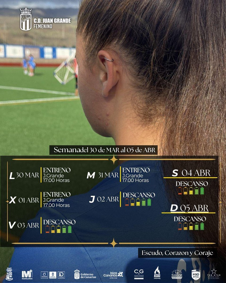 cdjuangrandef's tweet image. 📅 Planning de la semana

#2RFEF #SomosJuanGrande #FutFem
#EscudoCorazonyCoraje #MaspalomasCostaCanaria