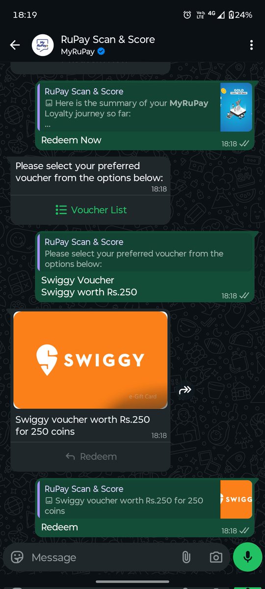 creditcardwalah's tweet photo. 🚨 Urgent: RuPay Scan & Score Issue

Today is the last day to redeem RuPay Scan & Score coins 💳

I’ve been trying for the past few days, but unable to redeem ❌
Tried again today as well — still not working

If users can’t redeem on the last day, it defeats the purpose 😕

Requesting urgent support on this 🙏

@RuPay_NPCI @NPCI_NPCI

#ccgeeks #RuPay  #CreditCards