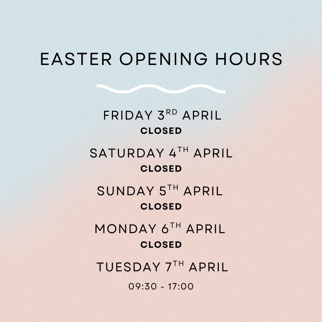 StoneAndChrome's tweet photo. 🐰Easter Opening Hours 🐰

Easter is fast approaching so please take note of our opening times for this weekend 💛

Any enquiries please email us and we will reply in due course.

We hope everyone has a lovely Easter!

---
📧 enquiries@stoneandchrome.com https://t.co/HY3GZxTxmI
