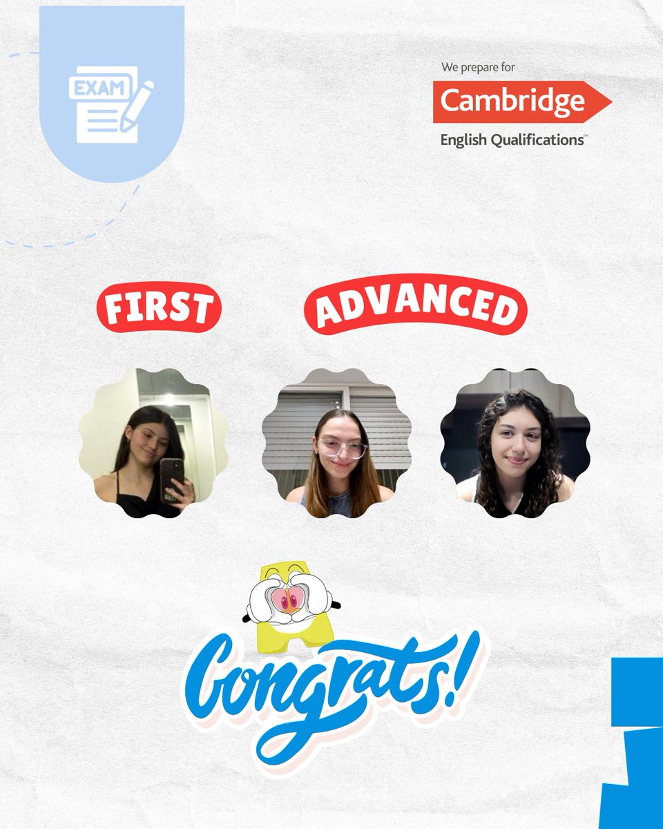 AlephSchool's tweet photo. ¡En el día de ayer y el pasado sábado nuestras students Cami, Juli y Mati rindieron su examen internacional de Cambridge!🇬🇧🙌🏻 Sabemos del esfuerzo y la preparación en todo este largo camino recorrido, y por esos queremos decirles que estamos muy orgullosos de ustedes chicas.❤️ https://t.co/AoRbE0Ay9T