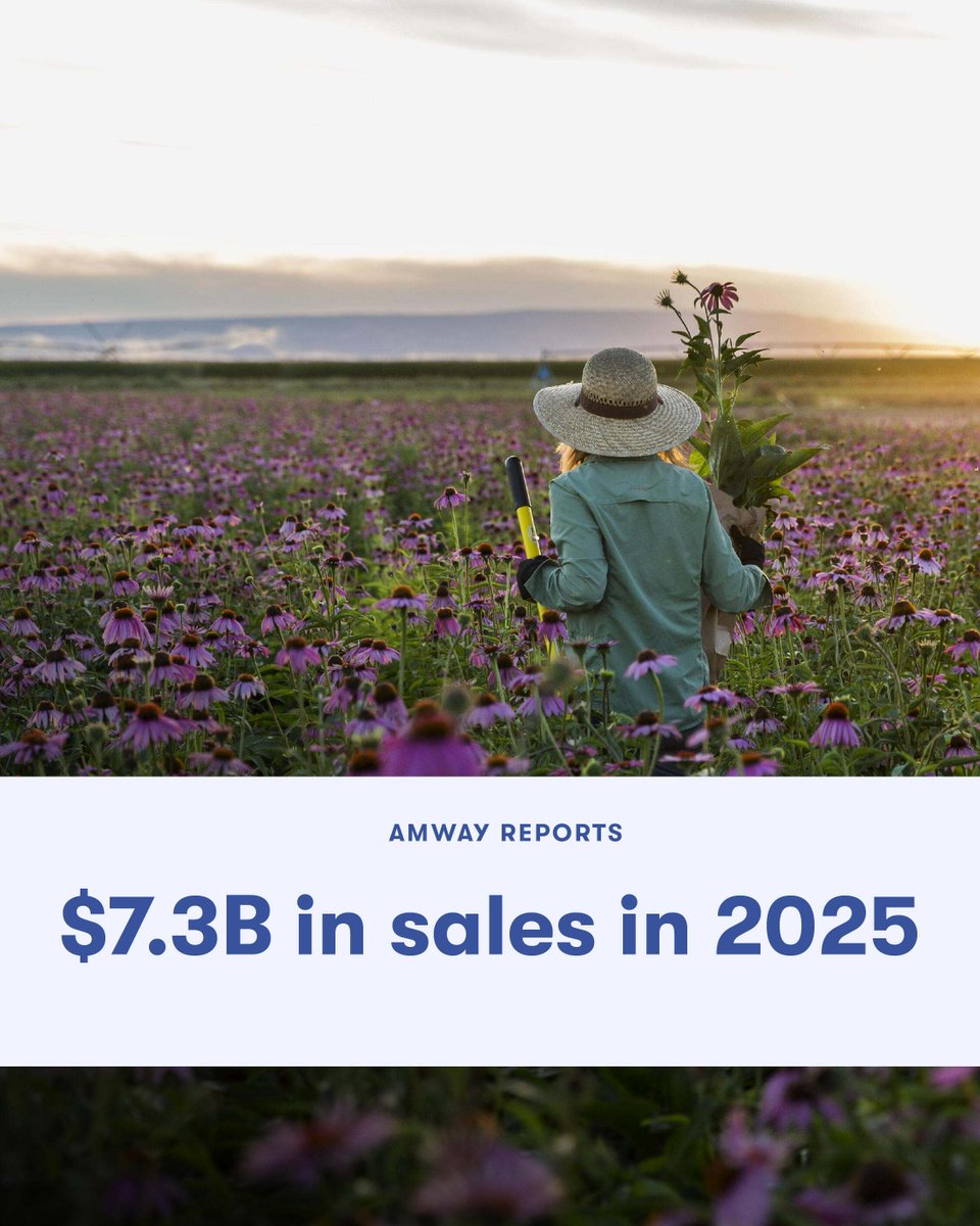 Amway reported $7.3B in 2025 sales 🎉 ​

Thank you to our global family of business owners, customers, and employees that helped make this happen ✨​

Check the Link in Bio for the full announcement 👏
#Amway #GlobalImpactReport