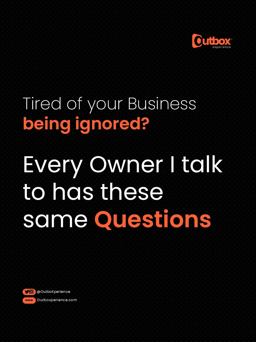 OutboXperience's tweet photo. Being ignored as a business might be the worst thing for your brand survival. In an attempt to stand out, many businesses play too safe or swing too far, becoming louder or flashier or more extreme. 

This does you some initial attention but is that the attention that your target https://t.co/gbaK8GbRpE