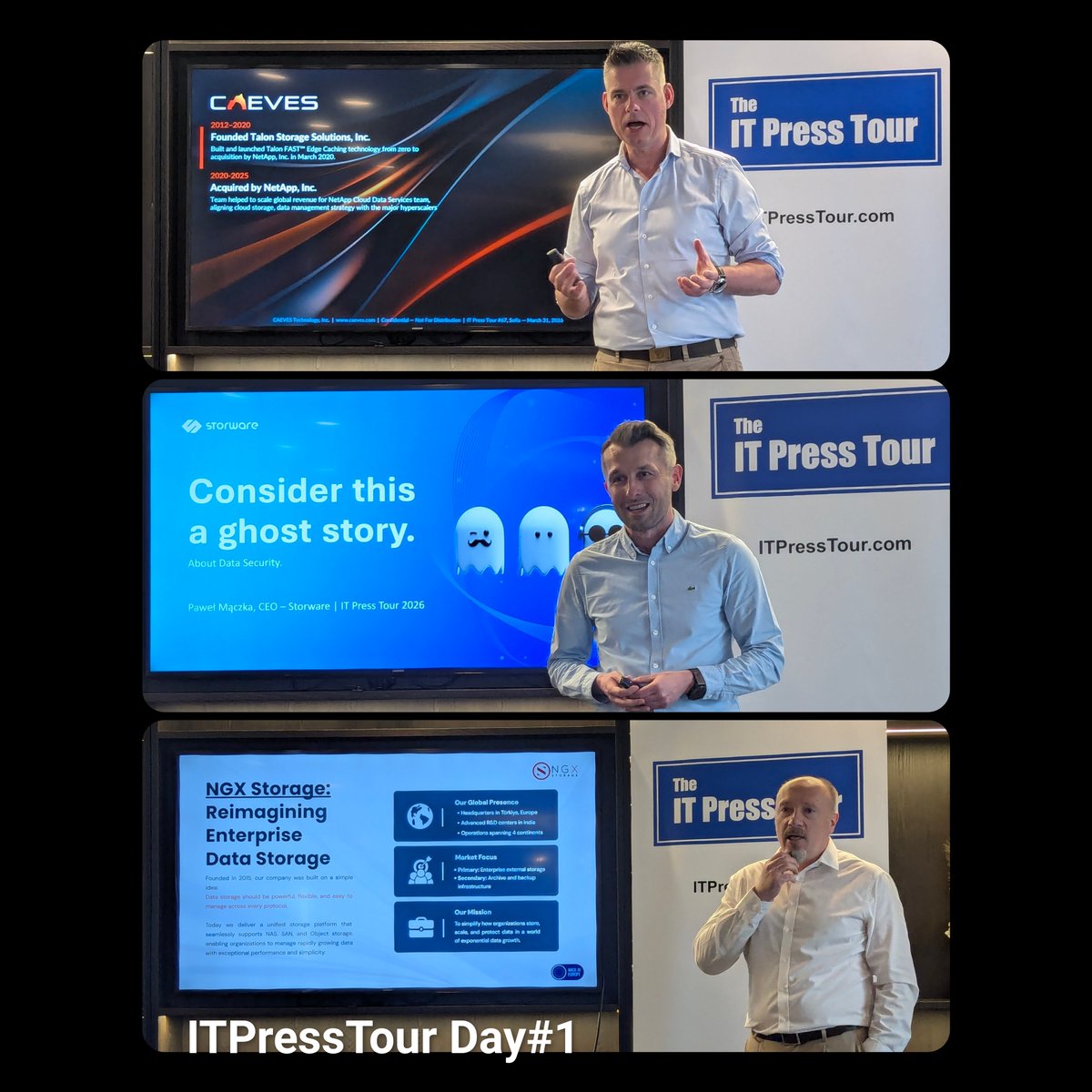 coustautc's tweet image. Great first Day for the @ITPressTour 67th Edition in Sofia with @CAEVES_Company @Storware @ngxstorage
#MultiCloud #DataManagement #SecondaryStorage #FileStorage #Azure #AFA #Flash #PrimaryStorage #ScaleOut #SSD #NVMe #DataProtection #Backup #Appliance #VM #Kubernetes #SaaS #ITPT