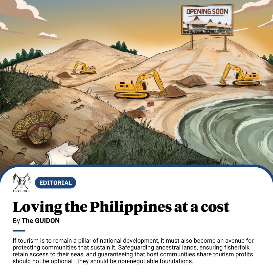 EDITORIAL: As the Philippines expands its tourism industry in pursuit of global prestige, coastal and indigenous communities are left to navigate the challenges of displacement, environmental loss, and uncertain livelihoods. 

tgdn.co/4bJ1N7S