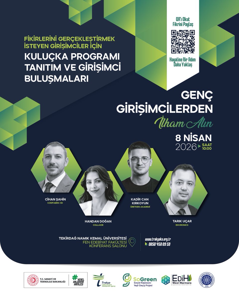 tr21trakya's tweet photo. Başarı hikâyeleriyle dolu bu buluşmada, deneyimli girişimcilerden ilham alacak ve kendi yolculuğun için güçlü adımlar atacaksın 🚀

Girişimcilik tutkusunu büyütmek, ilham verici hikâyelerle tanışmak ve ufkunu genişletmek isteyen herkesi https://t.co/ditlLWSmLJ