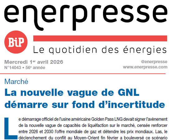enerpresse's tweet image. Au sommaire de @enerpresse 

🌍 La nouvelle vague de #GNL démarre sur fond d’incertitude

🇫🇷Nucléaire - @Hexana_Fr va construire son premier #SMR dans le Gard

🇪🇺UE - La Commission va négocier un accord sur l’électricité avec le Royaume-Uni