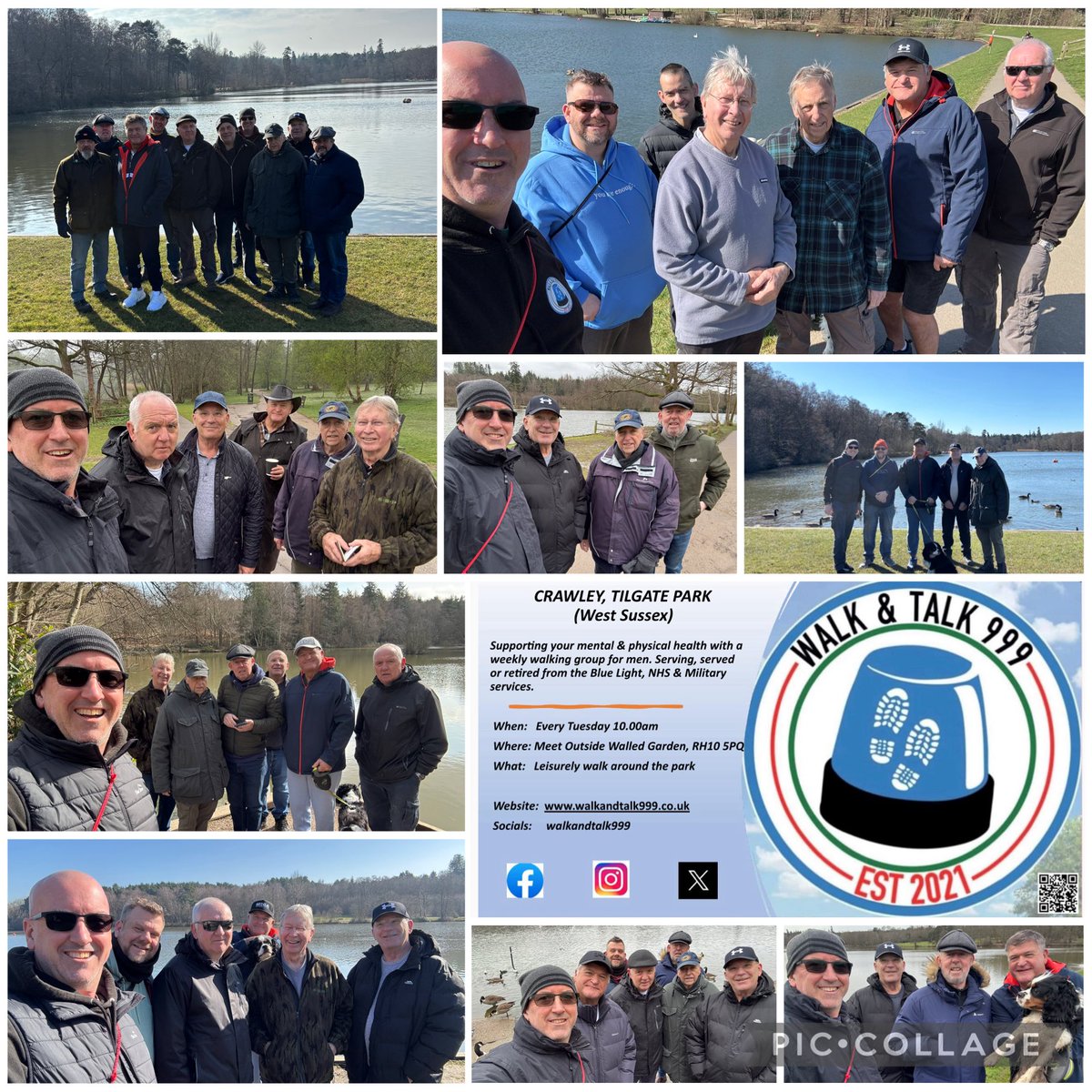 smudger0122's tweet photo. Mild walk today in Crawley West Sussex.

walkandtalk999 every Tuesday 10am Tilgate Park.

Supporting Mens Mental and Physical health that are serving, served or retired from the Bluelight and Military Community. 

For more Info about our 22 UK walks:
https://t.co/bkCq1azmrQ https://t.co/erpFAA27pd
