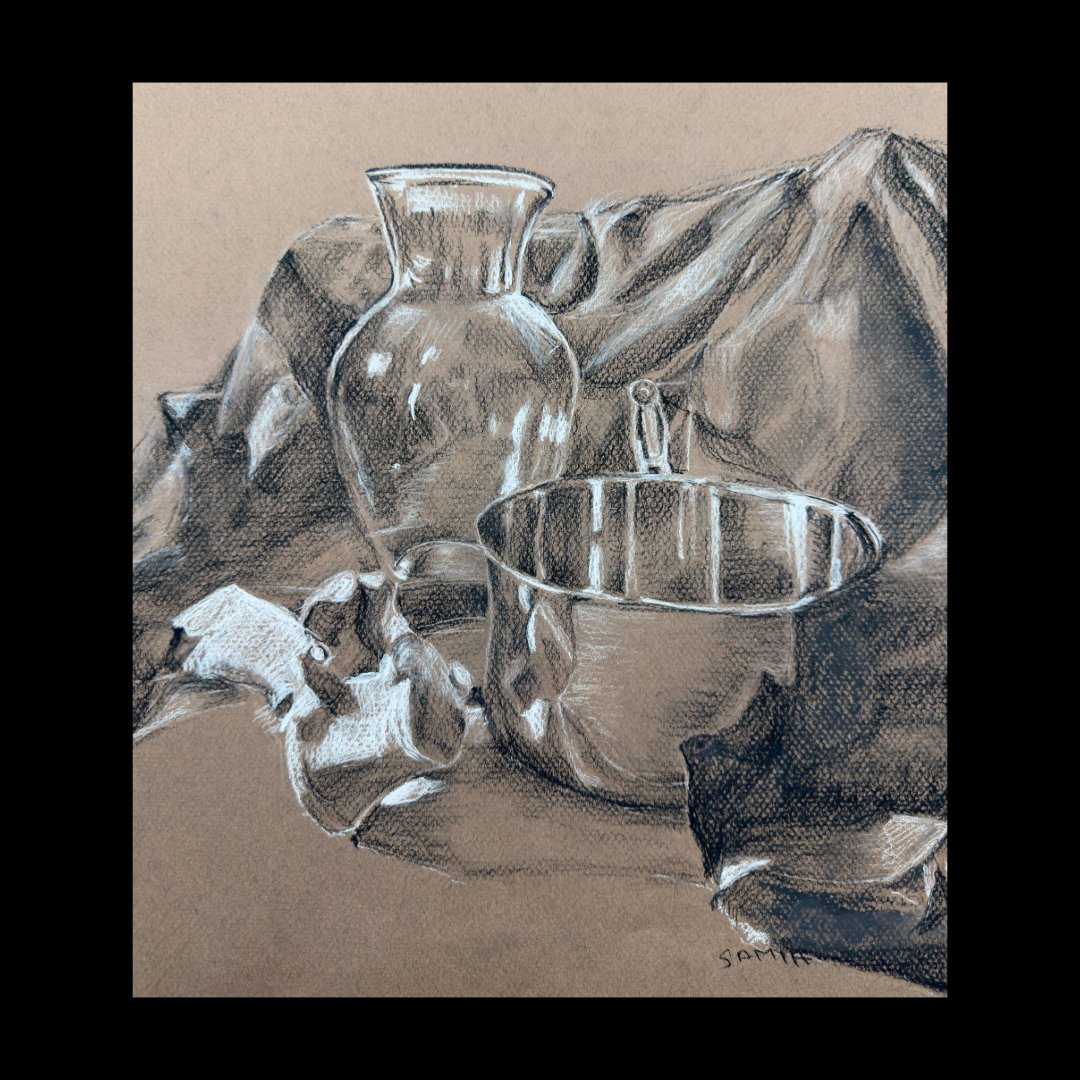 Samia Chaudhary
Still Life Study on Toned Paper
Drawing I (ARTS 1316)