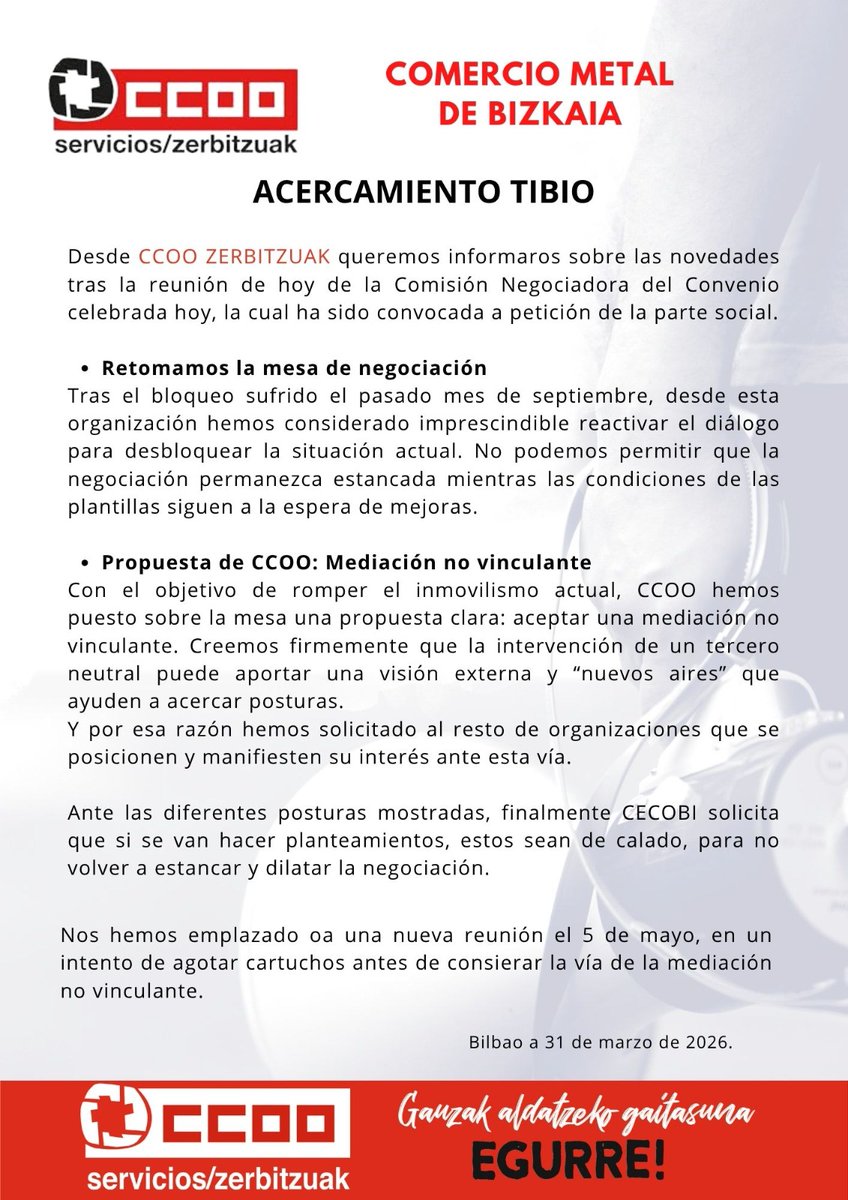 Zerbitzuak CCOO tweet media