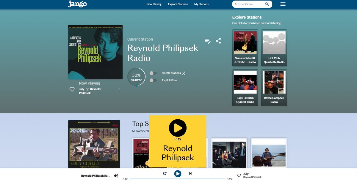 reynoldguitar's tweet photo. Jango is one of those platforms where discovery still feels organic.
You’ll find my music quietly playing there.
https://t.co/j5QIRW0Gd2
#Jango #JazzGuitar #GypsyJazz #StreamingJazz https://t.co/y1RXcjCg28