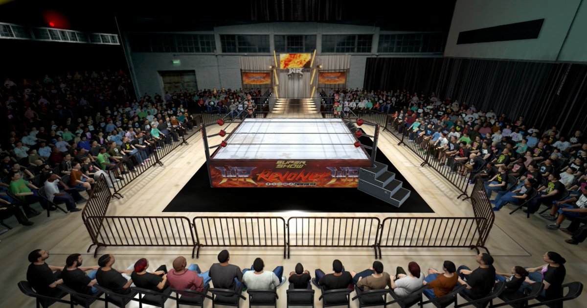 XTh3palma40025's tweet image. Arena available in creation community of wwe 2k26
 ps5 - xbox series s/x-nintendo switch
Name arena : Wrestling Revolver
#WrestlingRevolver #indie #palmax
Creator:TH3PALMAX
Credits to @PrinceMartyM for the arena template and to @ChainsawGnarly  for the entrance scenery image :)
