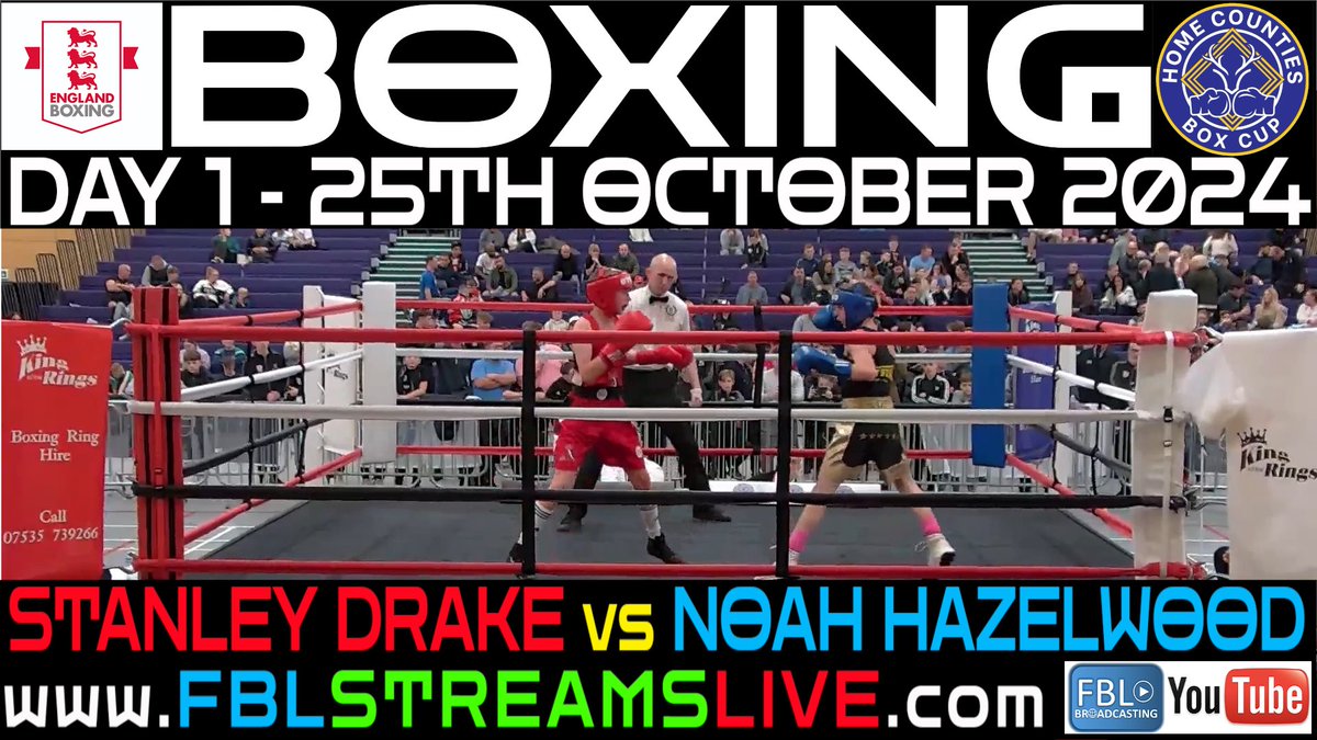 FBLbroadcasting's tweet photo. AVAILABLE TO THE PUBLIC NOW!!! AMATEUR BOXING!! THE COUNTIES BOX CUP 2024 - DAY 1 - STANLEY DRAKE vs NOAH HAZELWOOD - 25/10/2024!!! It's the Men's Schools B (2012) 44KG. https://t.co/1uDoZlH9kO

#FBL #fblbroadcasting #broadcast #fblsport #fblstreamslive #AmateurBoxing #boxcup https://t.co/fr8n4tLseF