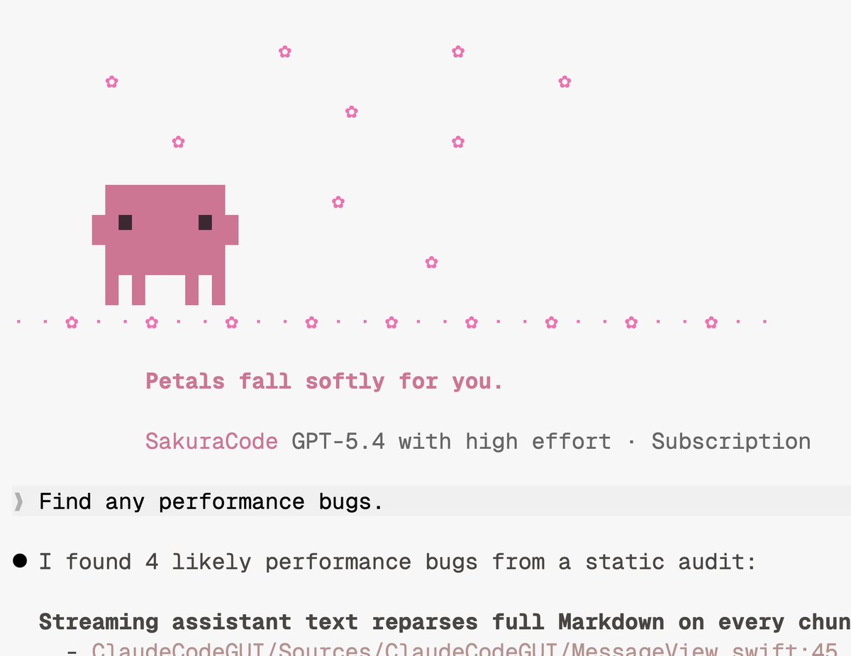 Introducing SakuraCode

Use your Codex + Claude Subscription in SakuraCode