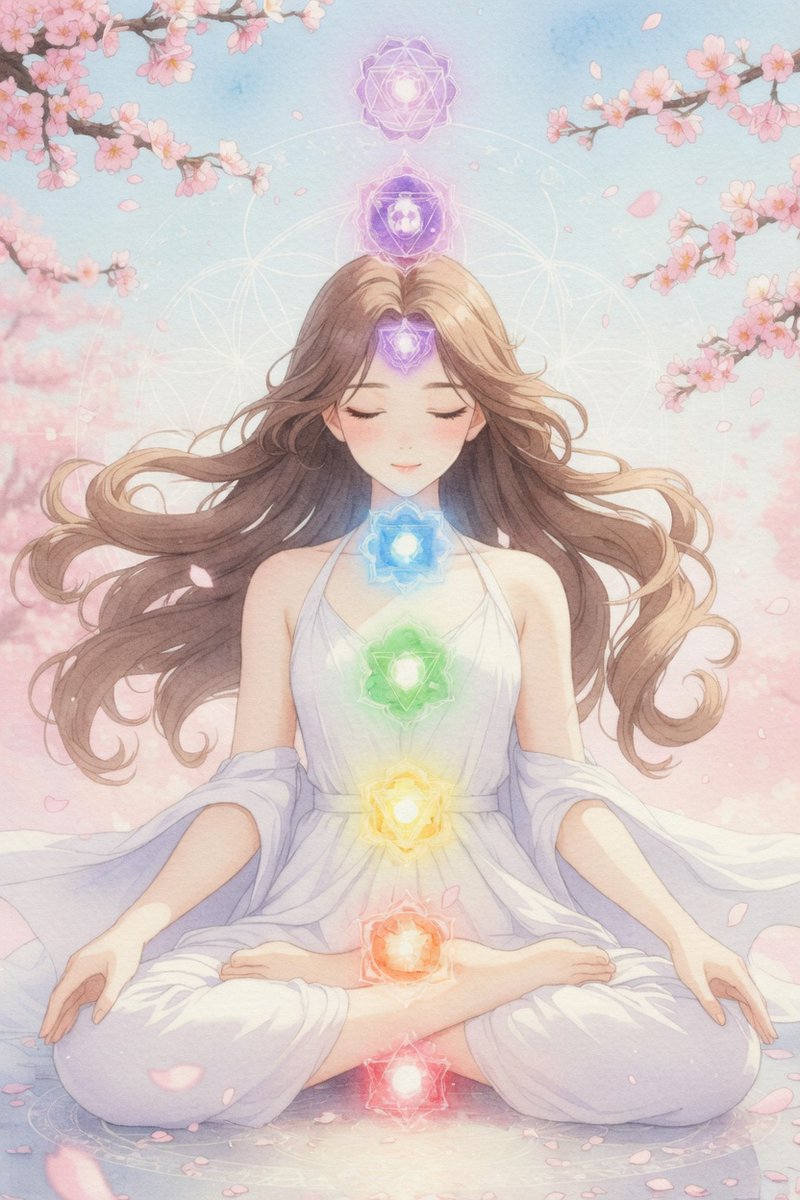 【チャクラを整える】Vol.1｜4/1 
 今日から4月。 
新しい季節のはじまりに、 
あなたの内側へ、旅に出てみませんか。  

チャクラとは、 体の中に流れるエネルギーの扉。
 頭のてっぺんから、大地へと続く 7つの光の中心点。
  
★詰まれば、
疲れやすくなったり、 
感情が揺れやすくなったり。