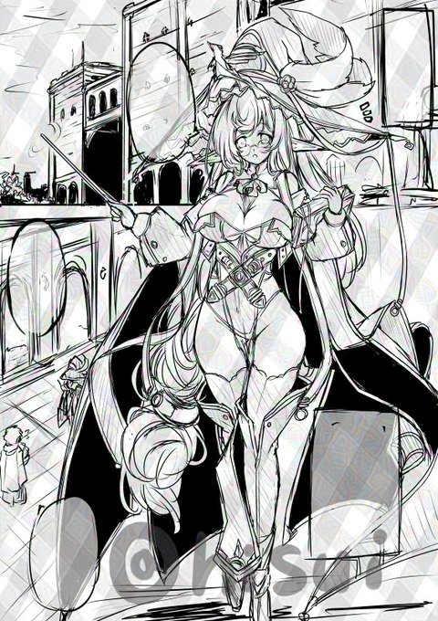 次回作予定のラフ、ちょっとずつ進めていきます 