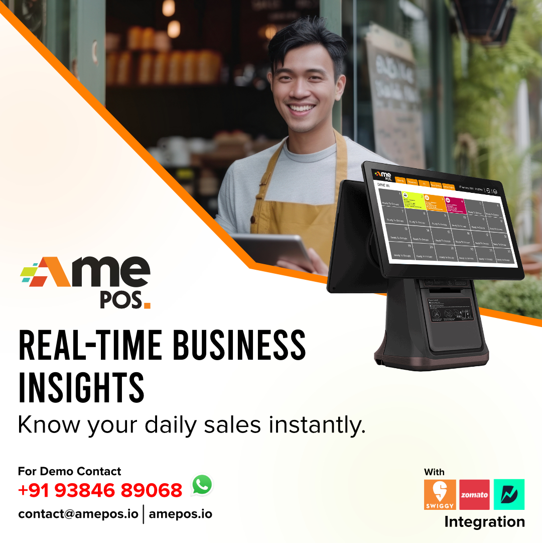 Real-Time Business Insights
Know your daily sales instantly. 💹

Track expenses, profits &amp; trends.
Take decisions backed by data. 📊

AMEPOS brings clarity to growth.
 #AMEPOS #BusinessInsights #SmartReports #DecisionMaking