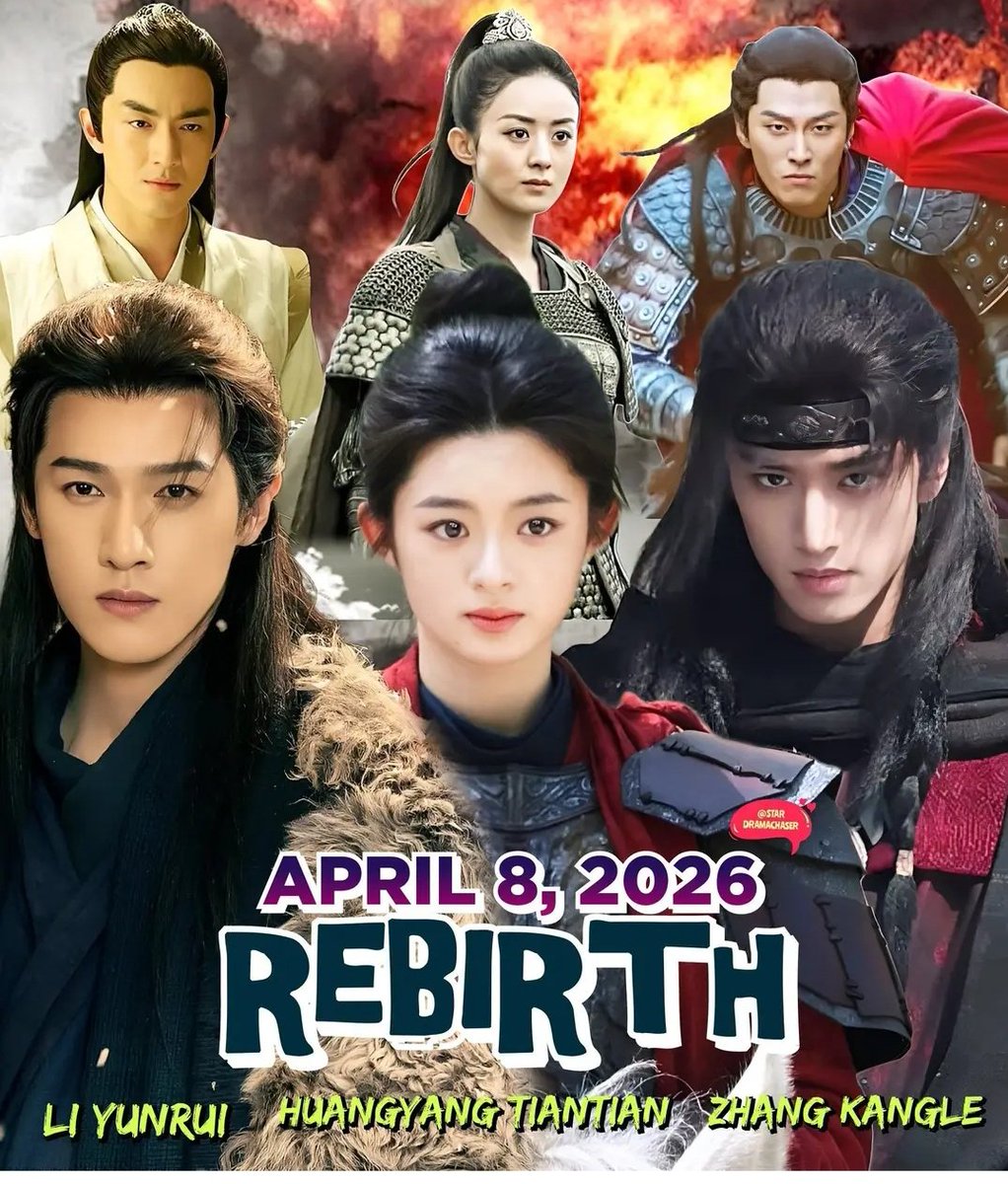 xiang23799's tweet photo. #Rebirth is scheduled to air on April 8th, 2026. As a fan and someone who was bruised by #PrincessAgent, I was surprised to just be finding out this drama is actually a sequel of it. #LiYunrui #HuangYangTianTian #ZhangKangLe https://t.co/2pR54v4rp7