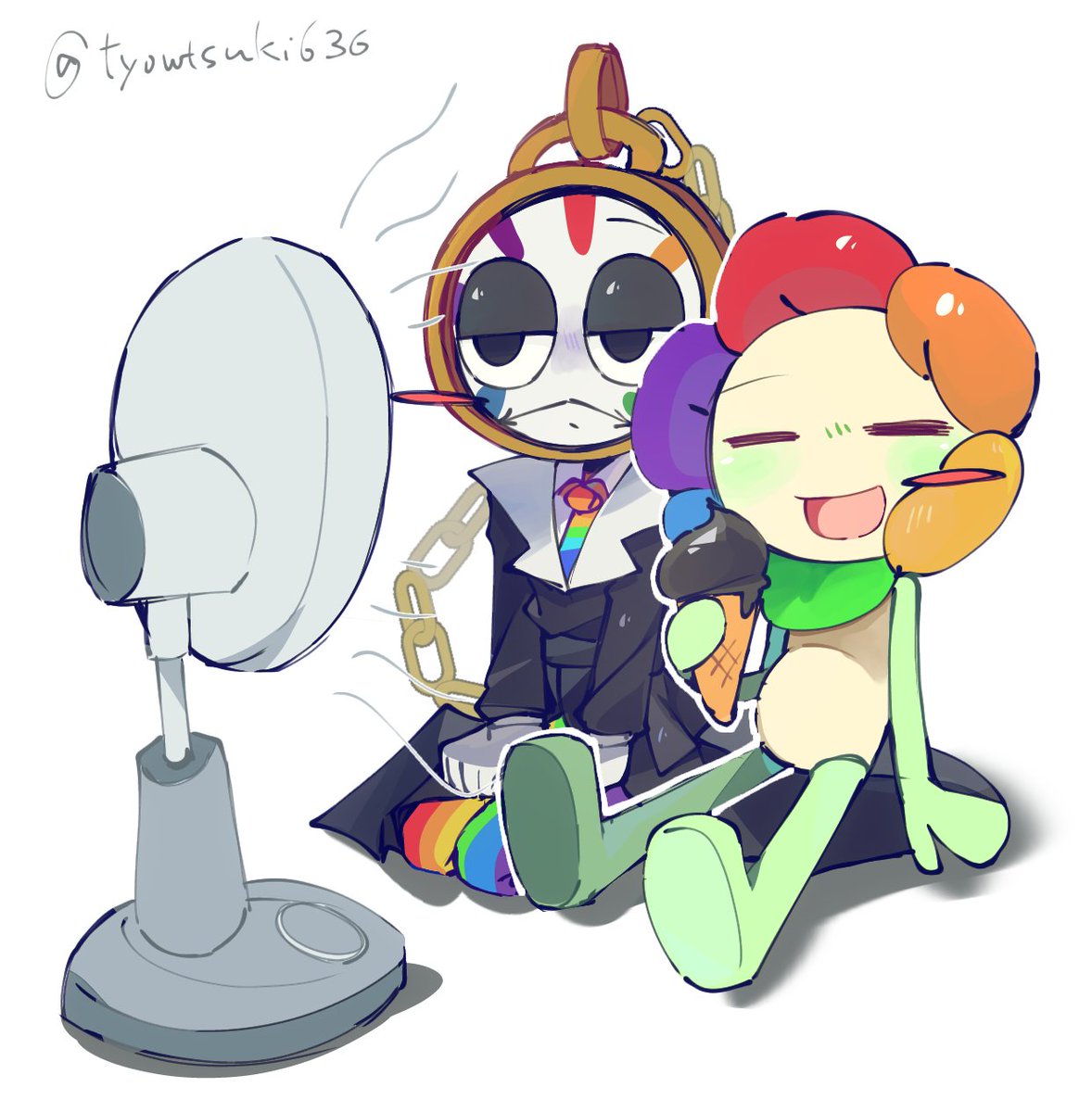 tyoutsuki636's tweet image. #dandysworldfanart #flowerclock