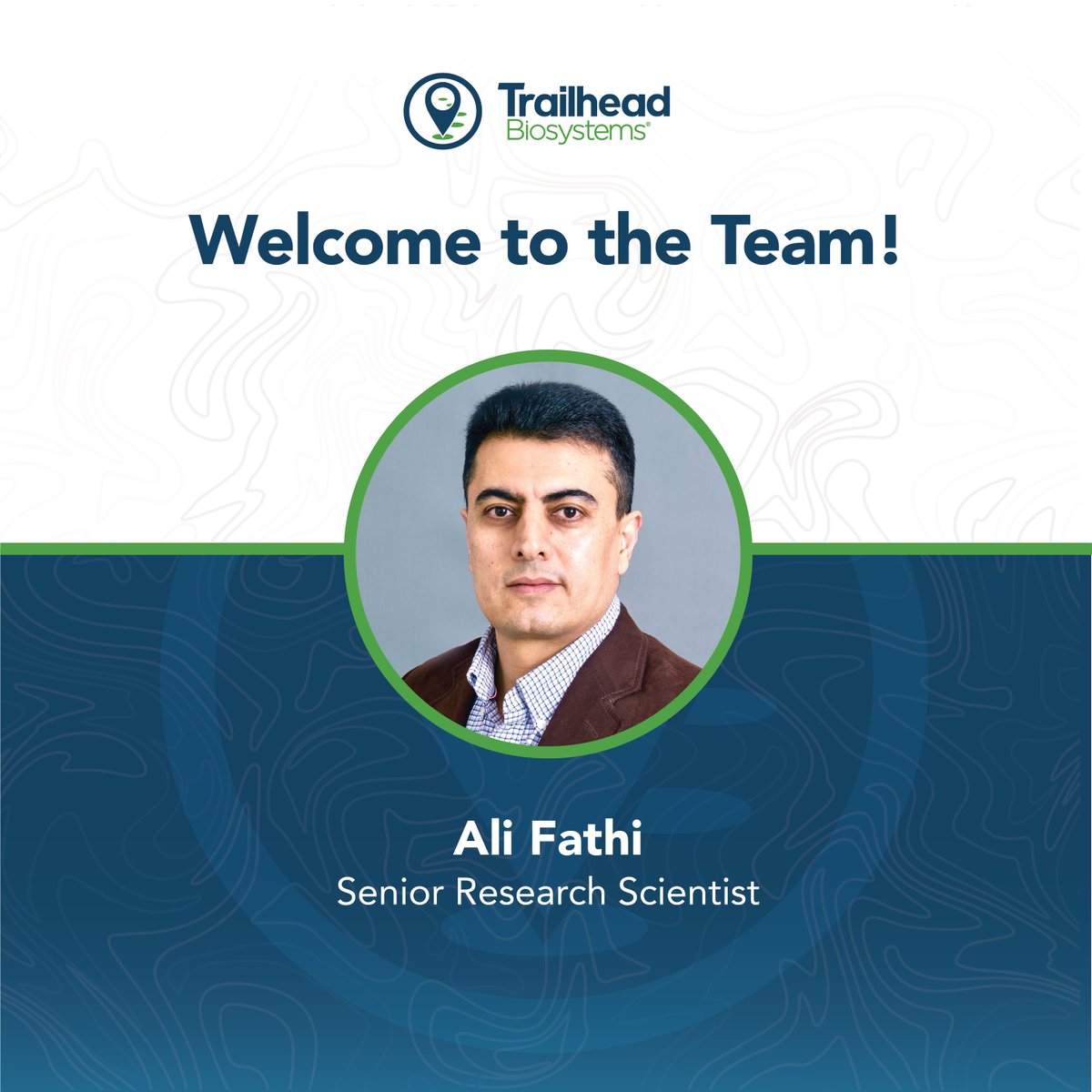 TrailBio's tweet photo. Trailhead welcomes Ali Fathi, PhD as our newest Senior Research Scientist. 

Please join us in welcoming Ali as he begins contributing to our mission and helping accelerate the development of innovative, high‑quality cellular models and technologies.

#Biotech #StemCells https://t.co/3ENSZn0bSP