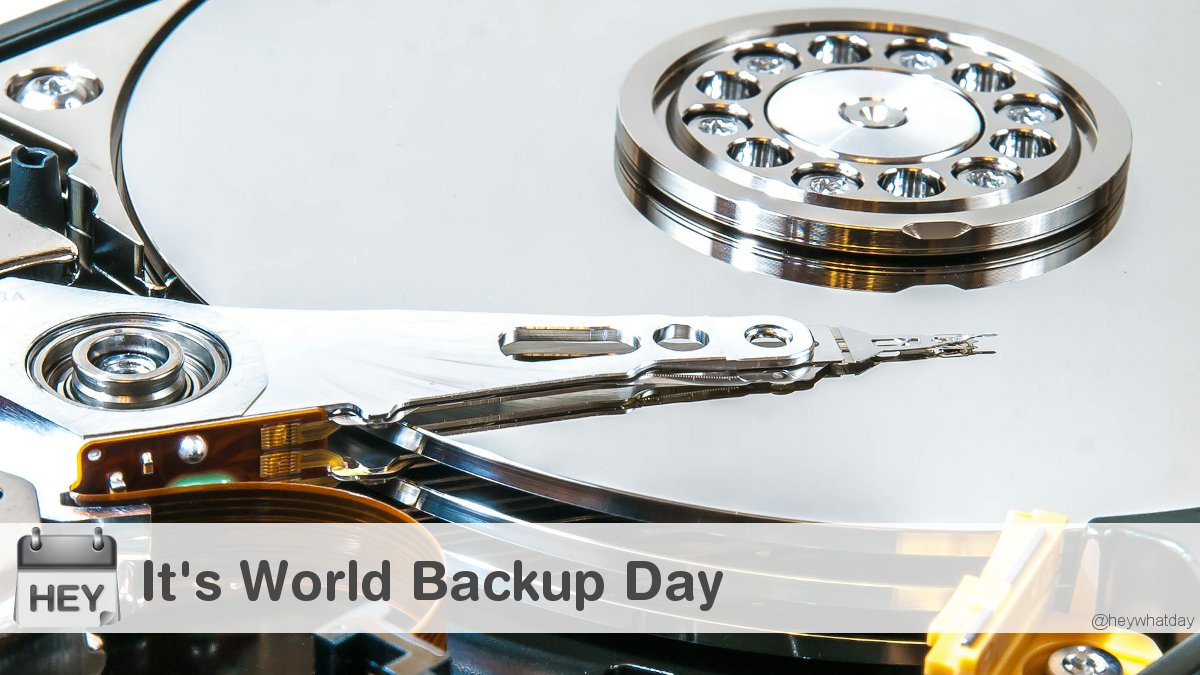 HeyWhatDay's tweet photo. It's World Backup Day! 
#WorldBackupDay #BackupDay #Disk https://t.co/7hzahHrLSR