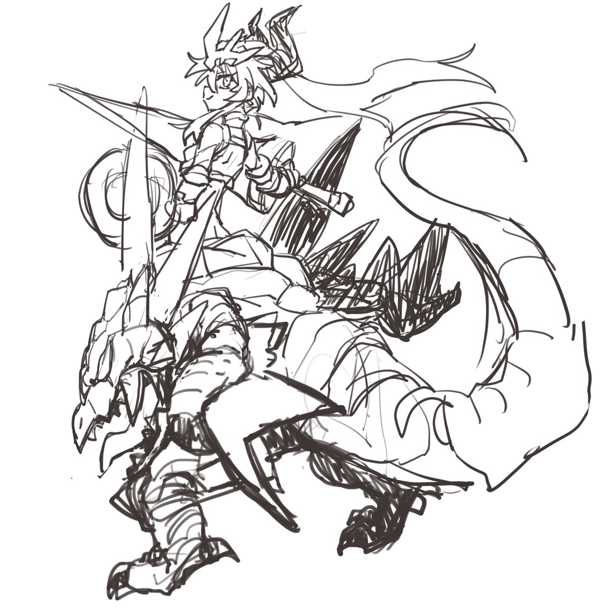 描きやすい感じで描くと似た構図になっちゃうよね。今月はほぼラフしか描いてないので来月はもっと頑張るね。 