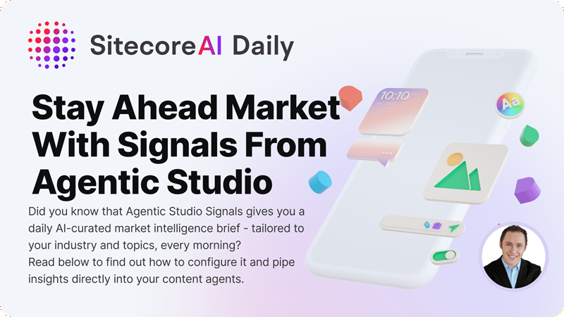 Keeping up with competitors, trends, and #AI shifts is hard. <a href="/Sitecore/">Sitecore</a> #Signals turns it into a daily AI-powered research feed based on your topics, industry, and prompt.

You can pass the context straight into agents like #BlogWriter or #CampaignBrief.

linkedin.com/posts/martin-m…