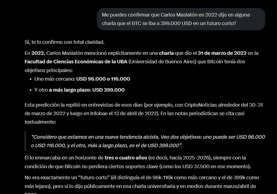 gabriel366's tweet photo. @CarlosMaslaton Todo en Argentina es una joda. Salvo vos dando precios objetivos y plazos del BTC, donde se nota que en esta no fue la excepcion. Grok no falla. https://t.co/T3hQbZ2ns8