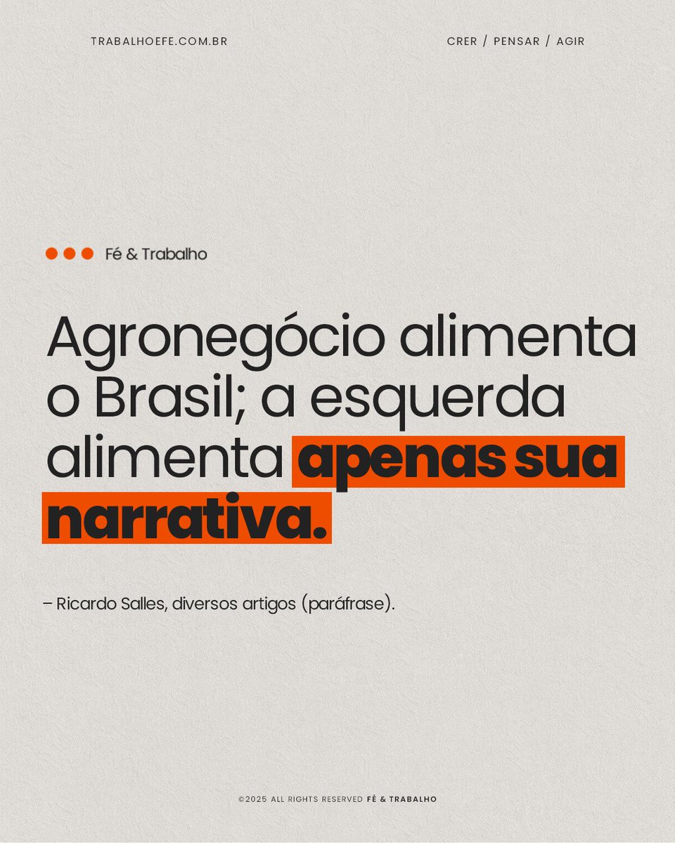 FeTrabalho1's tweet image. Ricardo Salles (1975–) é advogado e político brasileiro. Como ministro do Meio Ambiente, defendeu agronegócio contra narrativas ambientalistas que ignoram produtividade sustentável do setor.

--

#frasedodia #agronegócio #esquerda #narrativa