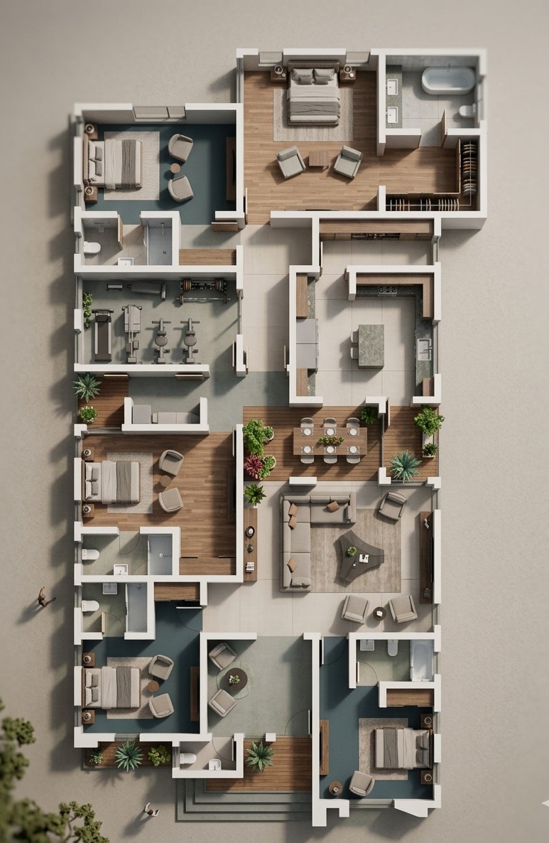 godwinoladipo_'s tweet photo. Proposed 5 Bedroom Bungalow Design 🏡
2D and 3D Floor plan
Modelled on: Revit
Enhanced on: Gemini
#Architecture #Construction #ModernHome #FloorPlanDesign #3DVisualization #3dfloor #2dfloorplan #5bed #interior https://t.co/kNKyD5yugx