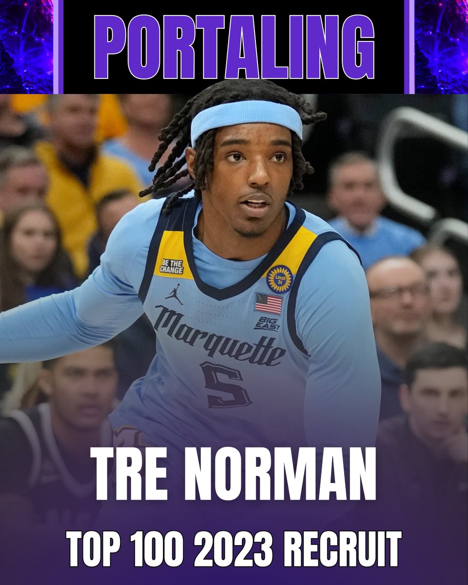 DylanThayer0's tweet photo. Marquette junior Tre Norman has announced his intention to portal this morning. 

The Worcester Academy product was a decorated prospect coming out of high school as a 6’4” scoring guard and has played 98 games for Marquette. 

Boston native. https://t.co/lh5ZgJ6p5A