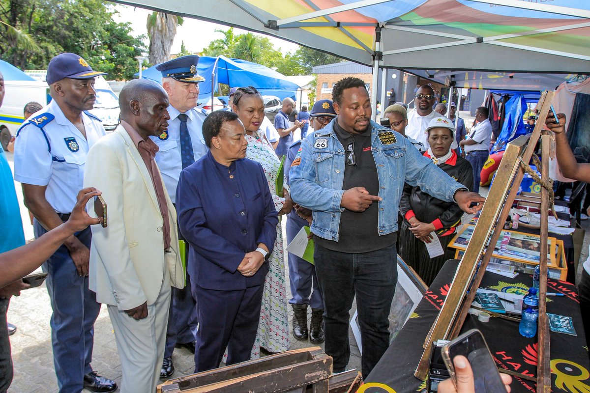 SAPoliceService's tweet image. #sapsHQ [MOPANI TVET COLLEGE CAMPUS COMMUNITY SAFETY FORUM] At the Mopani TVET College #CampusSafety Initiative today, 31 March 2026, Deputy Minister of Police, Dr Polly Boshielo underscored the urgency of creating safer learning environments and spoke strongly about the dangers