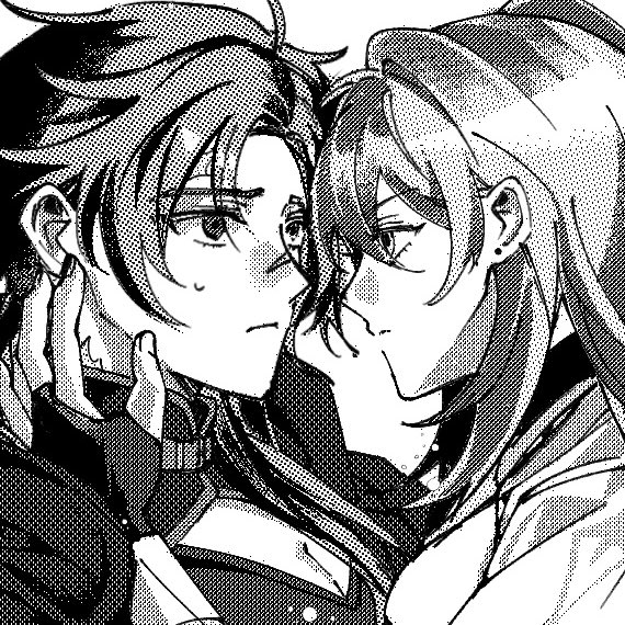 0e_cm's tweet photo. 흑백 커미션 작업했습니다~ https://t.co/hfo1DcVnZp