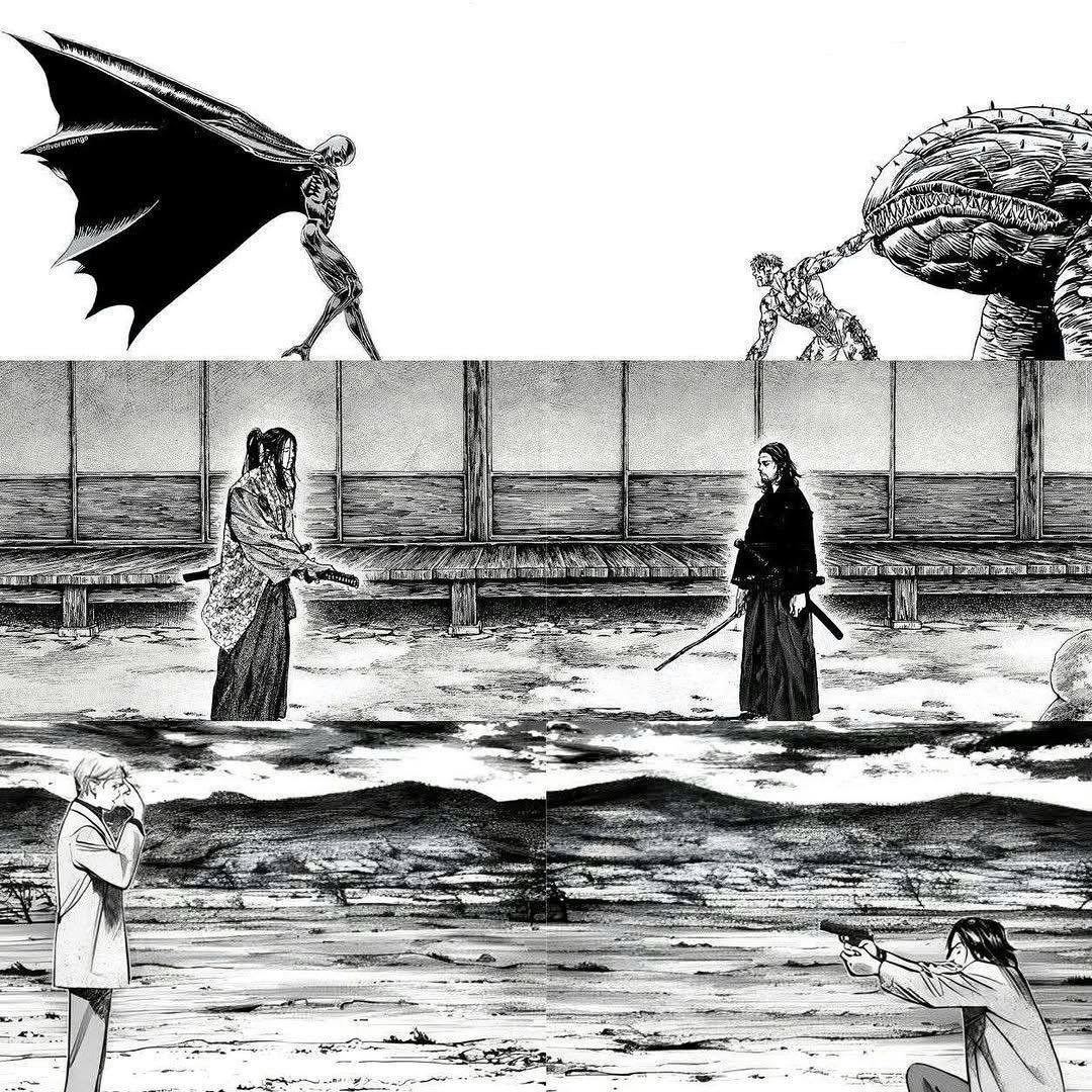 daily_berserk's tweet photo. Berserk x Monster x Vagabond https://t.co/gQPeiyMnFJ