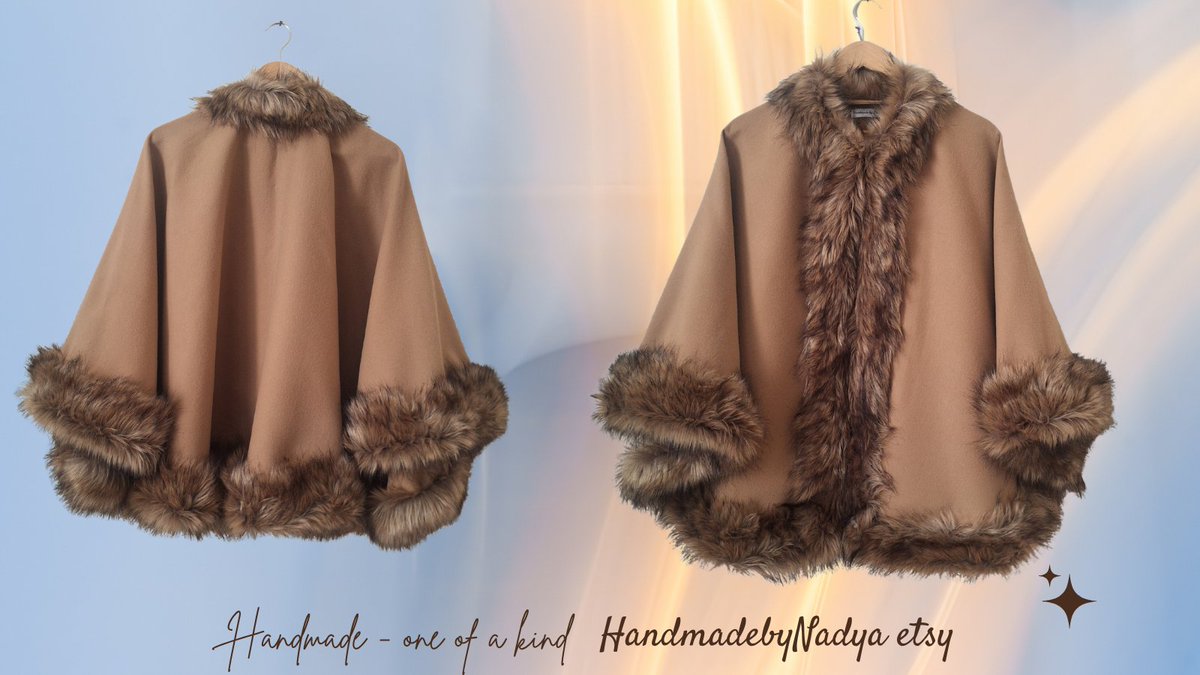 nadyamendik's tweet photo. Mocha Brown Cashmere Half Cape, Jacket with fur trim
https://t.co/qcHKYQVVfG
#Onesizefitsall #cashmerejacket #uniquegiftidea #Timeless #OldMoneyStyle #etsyhandmade @Etsy https://t.co/EUKUu3sGDU