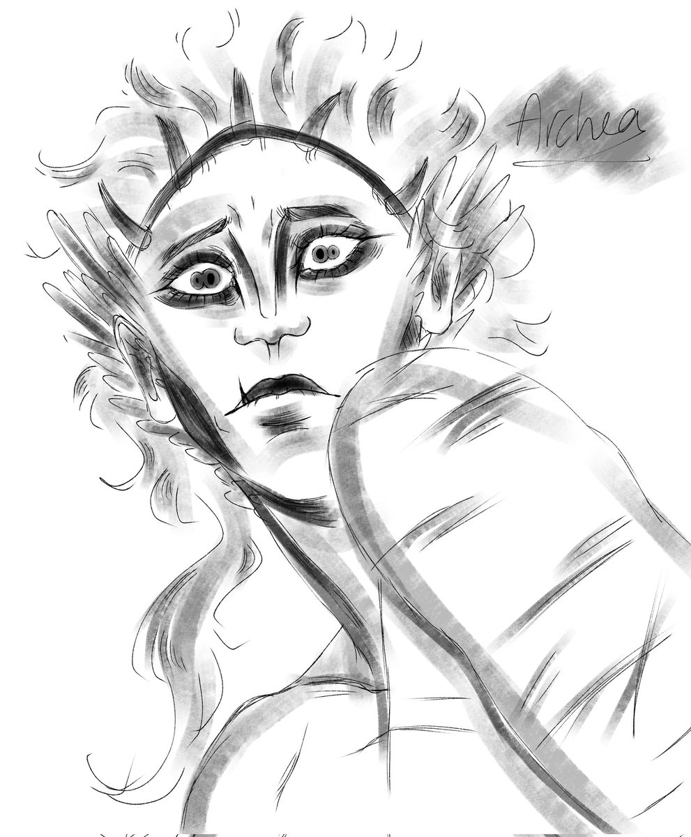 TeejaeCantSee's tweet photo. I decided to in writing design my own species if nordic horror bird people along with a deer cousin species.
I am not at my actual designing and... severally lost. Too human, not enough bird, or vice versa. Oh well.
#oc #ocspecies #plumes https://t.co/KNiDl1CBoc