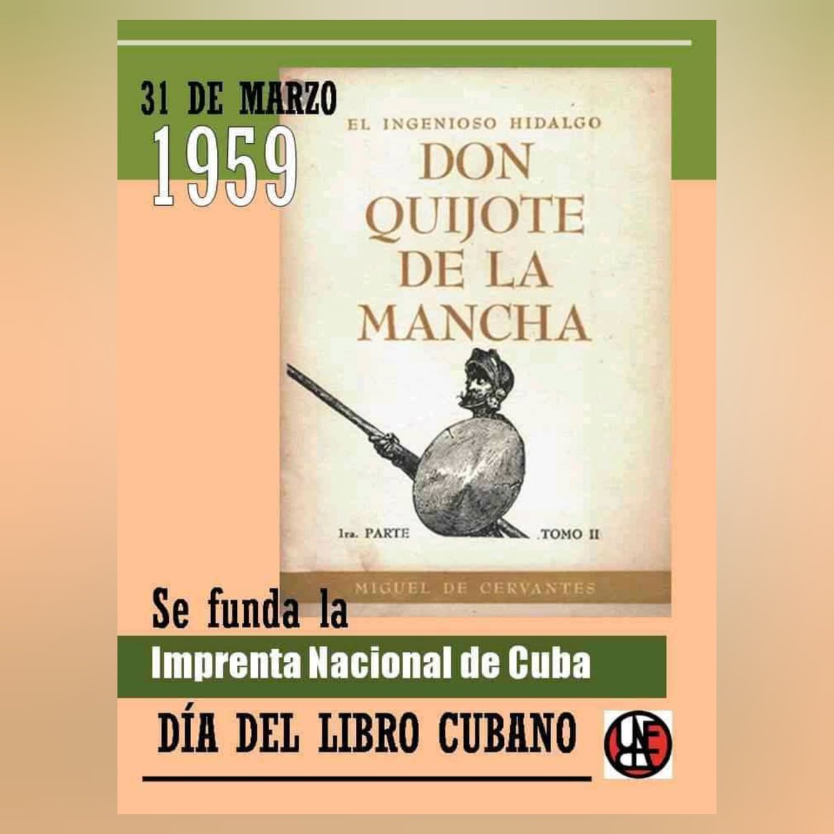 JoseCarlosRguez's tweet photo. La #cultura, espada y espíritu de la nación.
#31marzo 1959 se crea la Imprenta Nacional de #Cuba (la dirige A. Carpentier) y en 1981 se instituye el Día del #LibroCubano
Felicitaciones a quienes persisten en la defensa del libro y la lectura.
🌹@cubano_libro #CubaEsCultura https://t.co/icsT27AqOF
