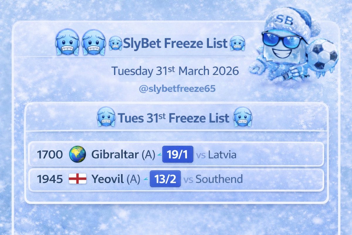 SlyBetFreeze365 tweet media