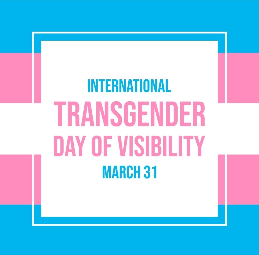 Happy Transgender Day of visibility! We see you! We love you! We support you!