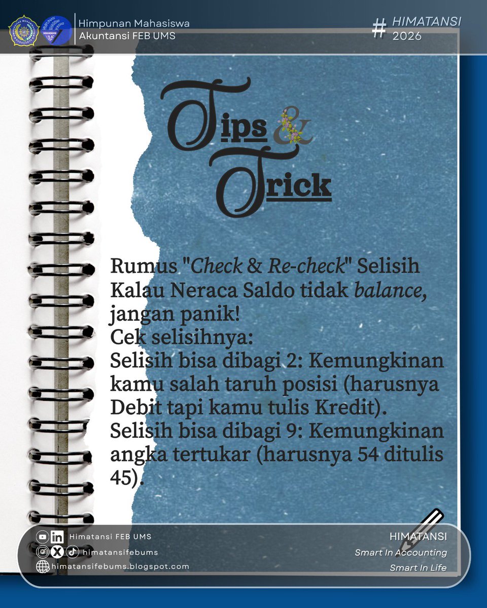 himatansiFEBUMS's tweet image. Yuk, baca selengkapnya dan perluas wawasanmu untuk menjadi akuntan yang lebih cerdas dan berwawasan luas! 🚀

#HIMATANSI2026
#SmartInAccounting
#SmartInLife
#MadingDaring