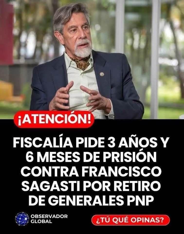 Sagasti es una de los culpables del incremento de la criminalidad
Descabezo la PNP, así destruyó estrategias y la inteligencia
Debe pagar por ello