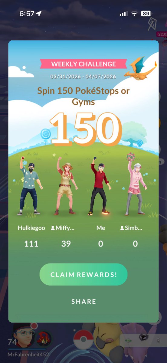 doctornosleep45's tweet image. Thanks for the invite @MiffyFanatic! 🥂 Didn’t even give me a chance to get out of bed 😝 #PokemonGOfriend #PokemonGOApp