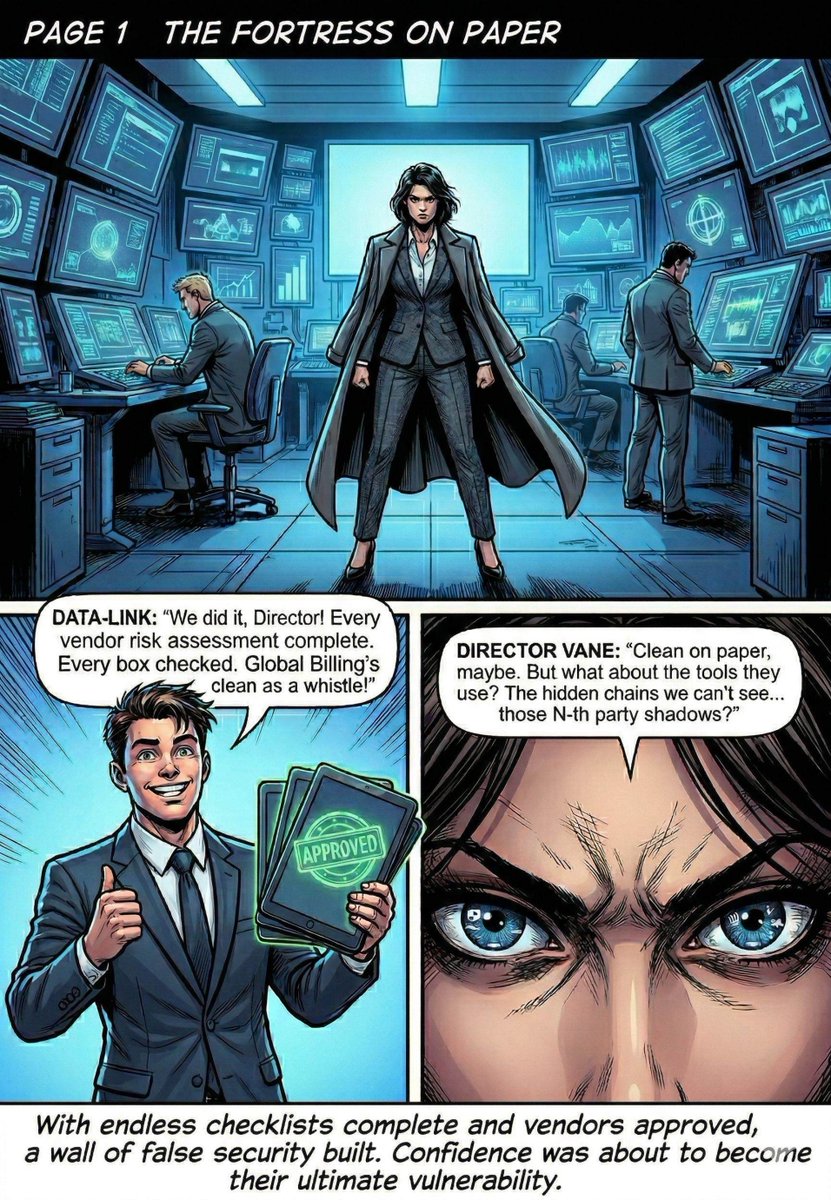 panorays's tweet photo. It seemed like just another day in the office…
Until THE SHADOW LINK STRUCK! 

But every villain meets a hero… 
#Panorays is here!

Ready for an action-packed battle?
Don’t miss Issue #1

See the full #TPRM comic here 🔗 https://t.co/XTGGkxUlTG https://t.co/He3Yqsosy4
