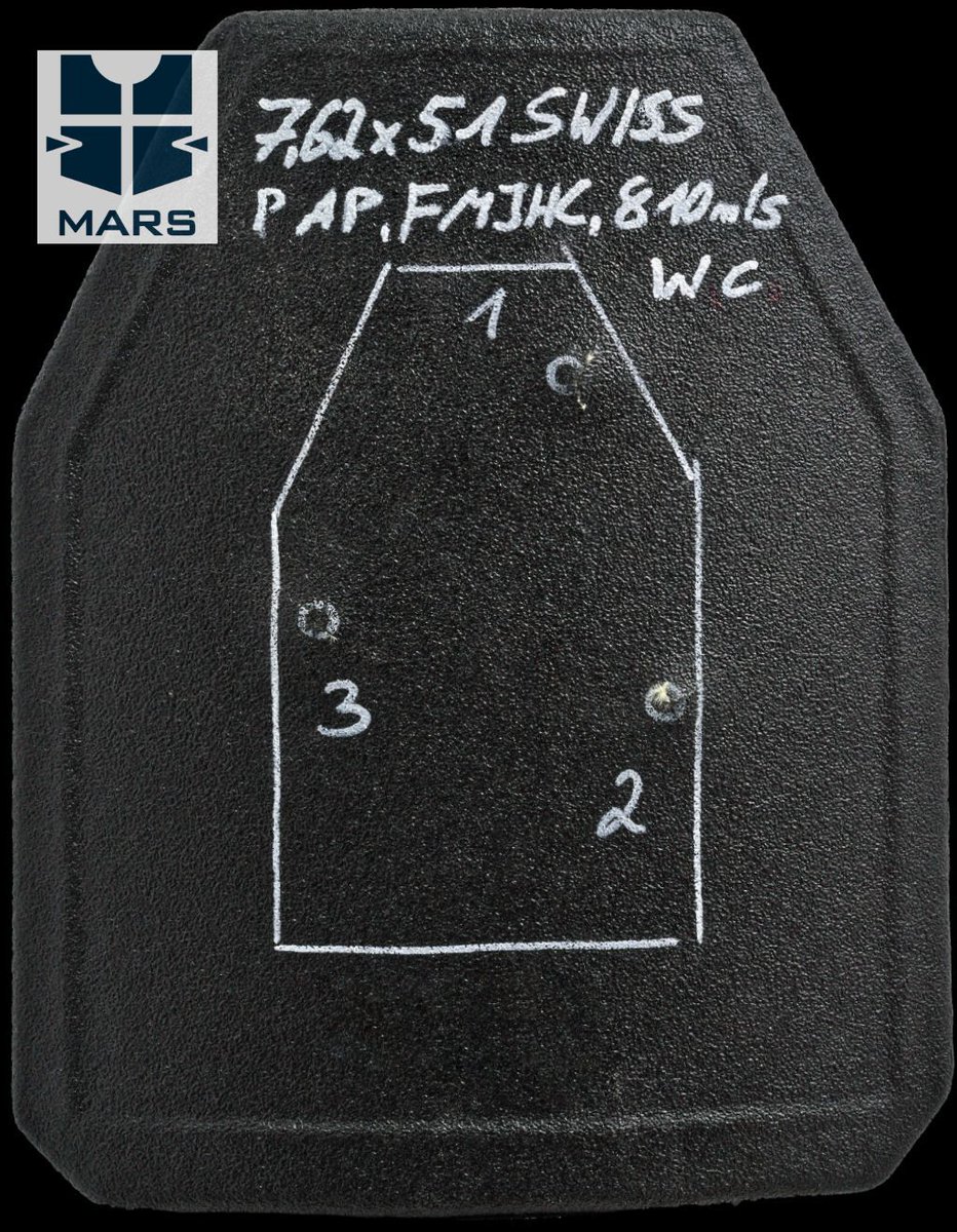 MARSArmor's tweet photo. When protection must perform — at scale.
MHB-4-SA-SWISS -WC plate.
Tested vs 7.62×51 AP.
Zero penetration. Multi-hit.
Built for real-world operations.

#MARSArmor #Bodyarmor #Tacticalgear #Ballisticplate #VPAM #Level12 #7,62x51 #SWISSAP #ArmourPiercing  #NIJ0101.06 #LevelIV https://t.co/wjNYze4dff